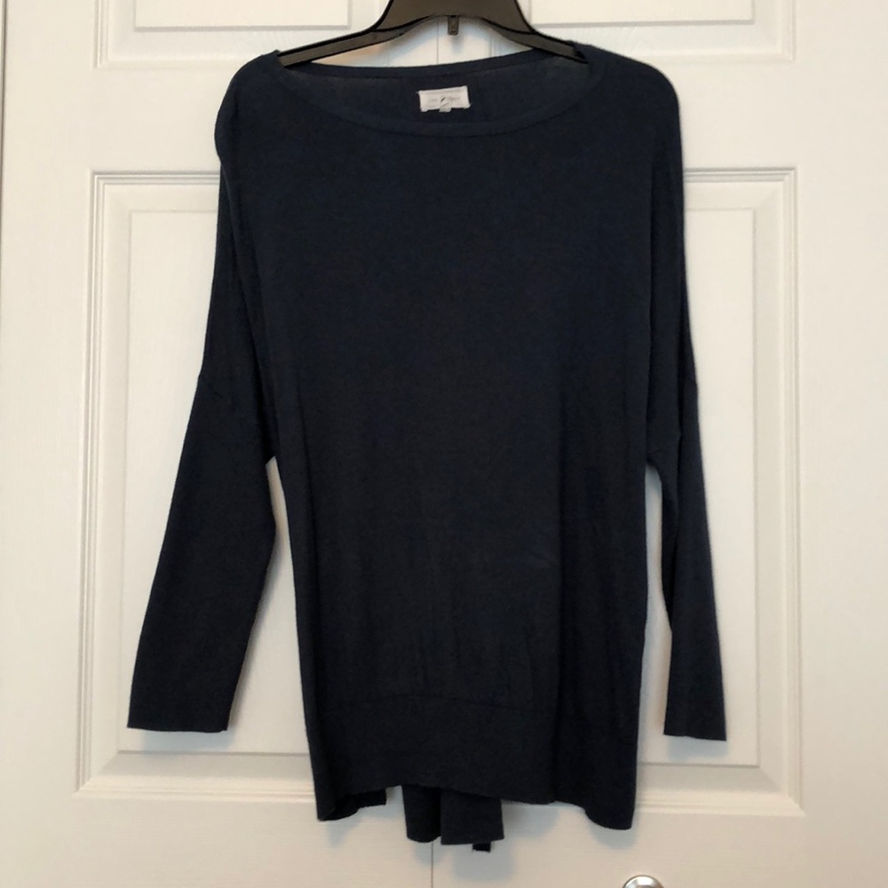 Lou & Gray Navy Tie Back Sweater